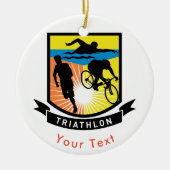 SPORTS Triathlon Bike Swim run Banner Keramisch Ornament (Voorkant)