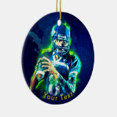 SPORTS Vernieuwd Football Quarterback Keramisch Ornament (Rechts)