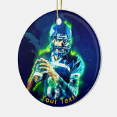 SPORTS Vernieuwd Football Quarterback Keramisch Ornament (Links)