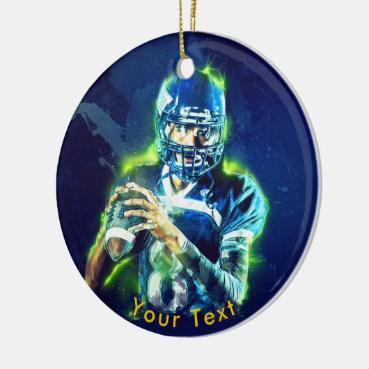SPORTS Vernieuwd Football Quarterback Keramisch Ornament (Links)