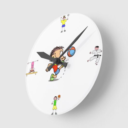 Sports Wall Clock Ronde Klok (Hoek)