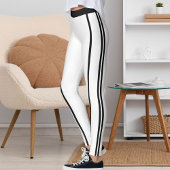 Sports Women Modern Cute Elegant Classic Stripes Leggings