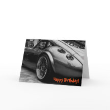 Sportscar Happy Birthday Wenskaart