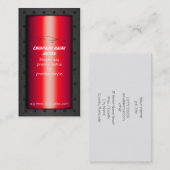 Sportscar op rood - sjabloon voor automatische ver visitekaartje (Voorkant / Achterkant)