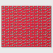 Sportscar Santa! Cadeaupapier (Vlak)