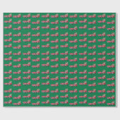 Sportscar Santa! Cadeaupapier (Vlak)