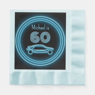 Sportscar Thema voor Motorsport Enthusiast Blue Servet