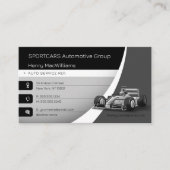 Sportscars | Autodienst Visitekaartje (Voorkant)