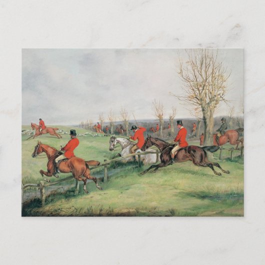 Sportscène, 19e eeuw briefkaart (Voorkant)