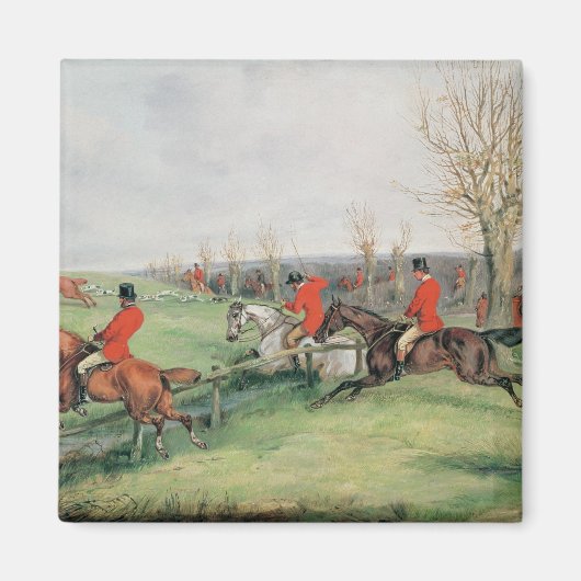 Sportscène, 19e eeuw magneet (Voorkant)