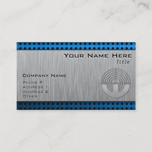 sportschieten; Metaalblik Visitekaartje (Voorkant)