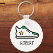 Sportschoenen Jouw naam Sleutelhanger toevoegen (Voorkant)