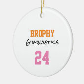 Sportschool NAAM Turnen JAAR Team Kleuren Keramisch Ornament (Links)