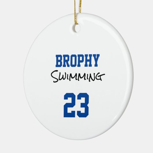 SportschoolNAAM Zwempelaar JAAR Team Keramisch Ornament (Links)