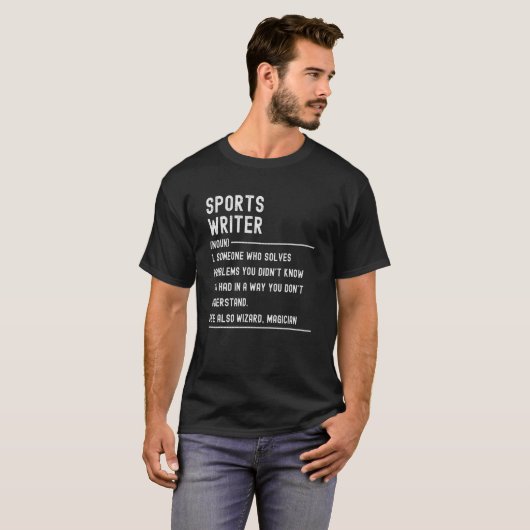 Sportschrijver Definitie Shirten Funny Job Title T-shirt (Voorkant volledig)