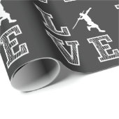 Sportsman Javelin Throwing Cadeaupapier (Rol Hoek)