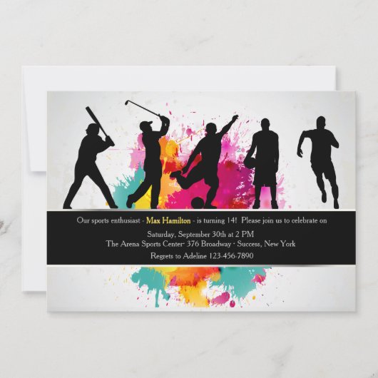 Sportsman Uitnodiging (Voorkant)