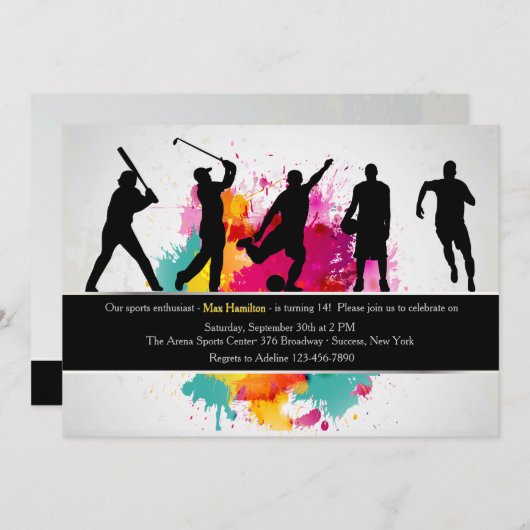 Sportsman Uitnodiging (Voorkant / Achterkant)