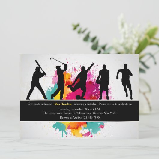 Sportsman Uitnodiging (Staand voorkant)