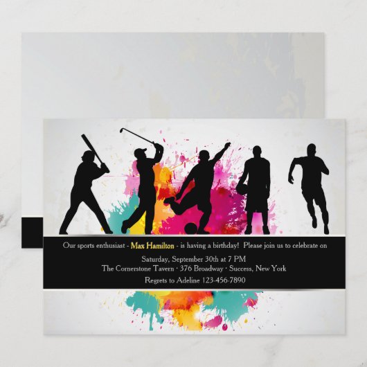 Sportsman Uitnodiging (Voorkant / Achterkant)