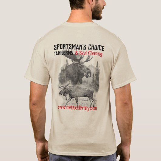 Sportsman's Choice Taxidermy Moose T-Shirt  (Achterkant)