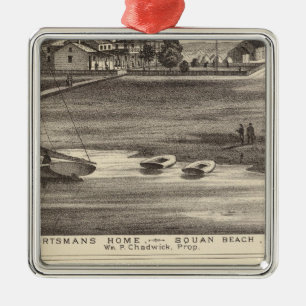 Sportsmans Home, Squan Beach, NJ Metalen Ornament