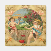 Sportsminded Cherubs  ontwerp aangepaste magneet (Voorkant)
