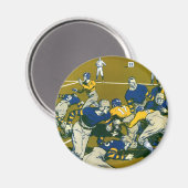 Sportspel Football, Gold versus Blue Teams Magneet (Voorkant / Achterkant)