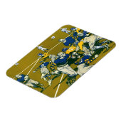  Sportspel Football, Gold versus Blue Teams Magneet (Linkerzijde)