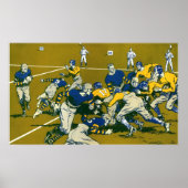 Sportspel Football, Gold versus Blue Teams Poster (Voorkant)