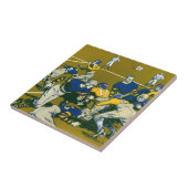  Sportspel Football, Gold versus Blue Teams Tegeltje (Zijkant)