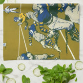  Sportspel Football, Gold versus Blue Teams Theedoek (Gevouwen)