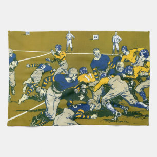 Sportspel Football, Gold versus Blue Teams Theedoek