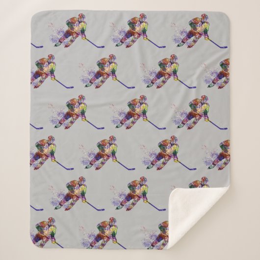 Sportspel voor ockey Player Sherpa Deken (Voorkant)