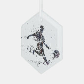 Sportspel voor voetzoekers glas ornament (Voorkant links)