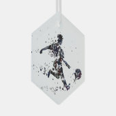 Sportspel voor voetzoekers glas ornament (Voorkant Rechts)