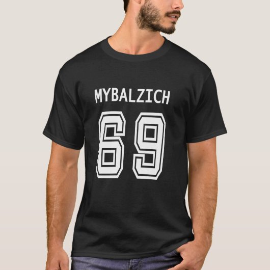 Sportspeler Mybalzich 69 Grappige Volwassene T-shirt (Voorkant)