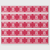 Sportspeler Rood en Wit Cadeaupapier (Vlak)