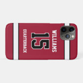 Sportspeler Rood en Zwart Case-Mate iPhone Case (Achterkant (horizontaal))