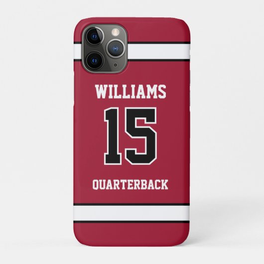 Sportspeler Rood en Zwart Case-Mate iPhone Case (Achterkant)