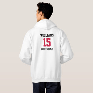 Sportspeler Rood en Zwart Hoodie
