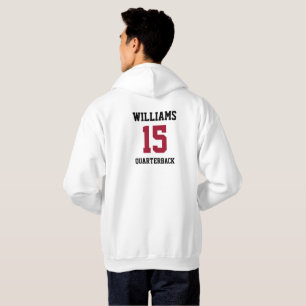 Sportspeler Rood en Zwart Hoodie