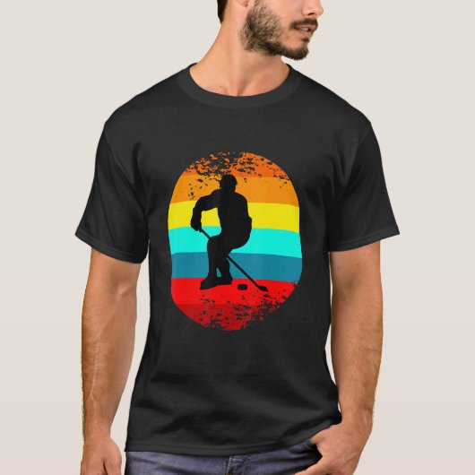 Sportspeler Silhouette Grafisch Decor Thlek Hock T-shirt (Voorkant)