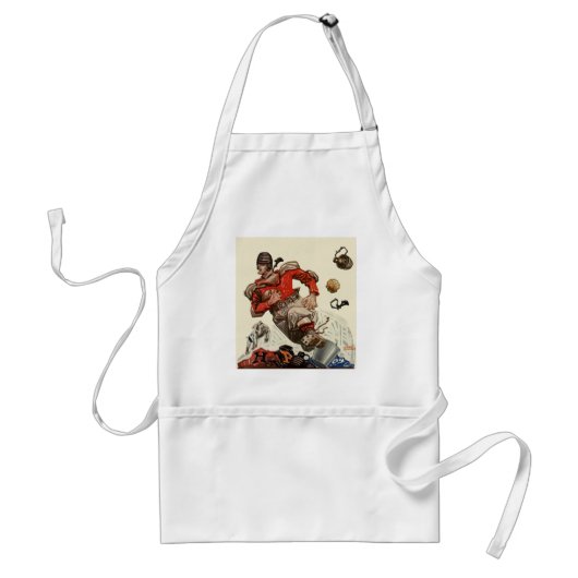  Sportspeler voor Football en Bulldog Mascot Standaard Schort (Voorkant)