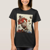  Sportspeler voor Football en Bulldog Mascot T-shirt (Voorkant)
