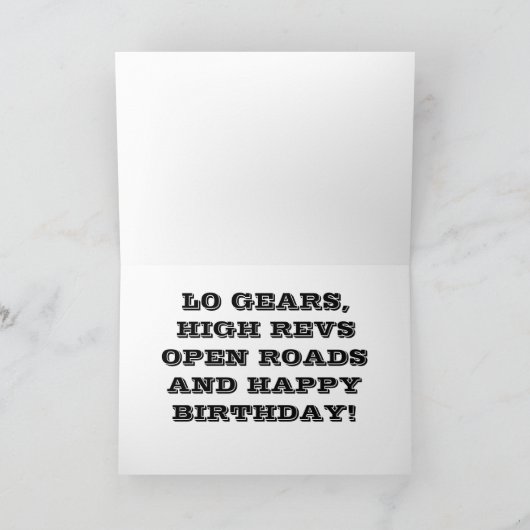  SPORTSPIEGELS AUTO BIRTHDAY Kaart (Binnen)