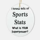 sportstatistieken keramisch ornament (Links)