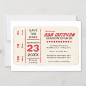 Sportster Bar Mitswa Bewaar de datum rood Magnetische Uitnodiging (Voorkant)