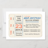 Sportster Bar Mitswa Save the Date Blue Magnetische Uitnodiging (Voorkant)