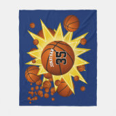 sportster basketbal jongens meisjes fleece deken (Voorkant)
